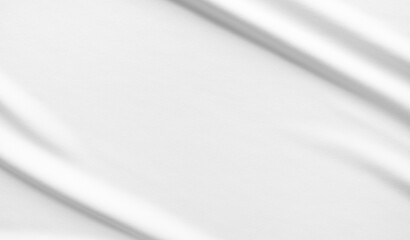 White silk fabric abstract background.  White linen texture background concept