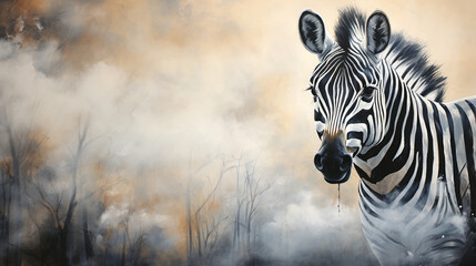 Fototapeta na wymiar Zebra - Enigmatic Equus
