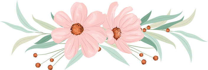 a bouquet with beautiful pink flowers