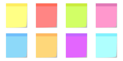 Set Of Colorful Post-it Sticky Notes