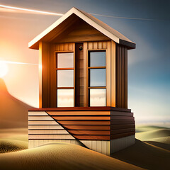 wooden house model
