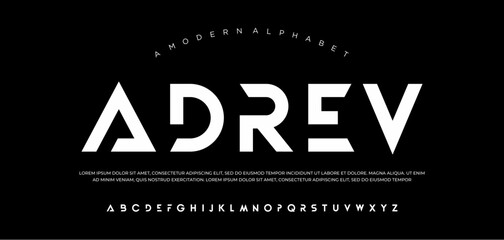 Abstract sport modern fonts sport digital game music future creative font © Irullimin