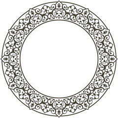 Circular ornament design patterns, circle frames, suitable for backgrounds, calligraphy ornaments, carvings, mosque decorations, invitations, how to use with text input in the center area