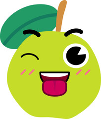 Guava Face Tongue Out Wink