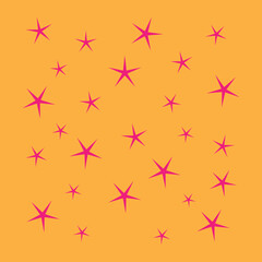 Free vector flat sparkling star collection