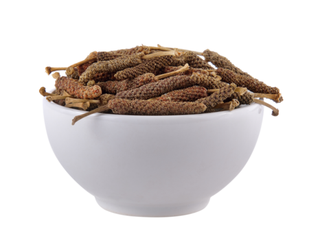 long pepper in the bowl on transparent png