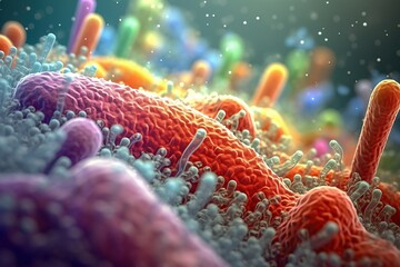 macro shot of oral bactery 