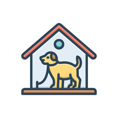 Color illustration icon for domestic