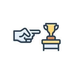Color illustration icon for thats trophy