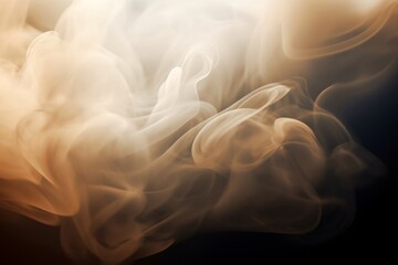 Naklejka premium Beautiful abstract light background with puffs of ivory smoke with interesting dramatic backlighting, Generative AI