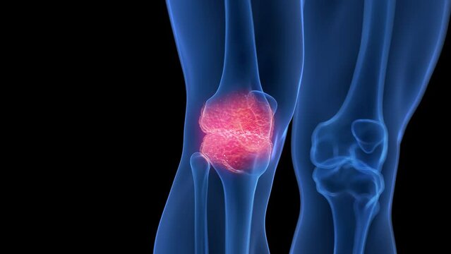 Animation of an inflamed knee