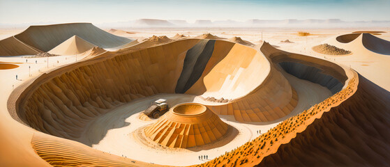 
Open-Pit Sand Mine: Extracting the Sands. Generative AI.