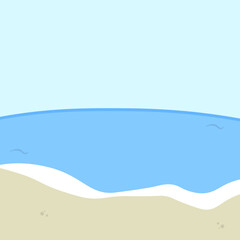 Abstract Beach Landscape Background Minimal Sand Waves Sky Vector Design