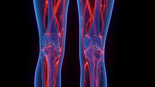 Animation of a woman's vascular system