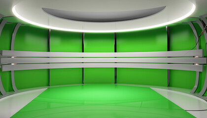 Virtual TV Studio, News Set background, virtual green Screen, virtual TV, television shows, wallpaper. Png, Ai Generate 
