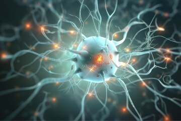 Neural networks, Electrical impulses in the human brain, Several neurons.