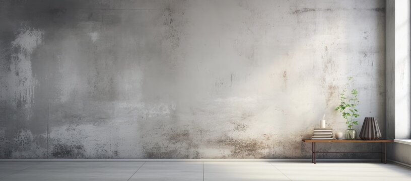 A solitary figure stands in the middle of a stark concrete room, the only life in the space a lone plant standing in front of a sun-drenched window, the ground beneath their feet a reminder of the mu