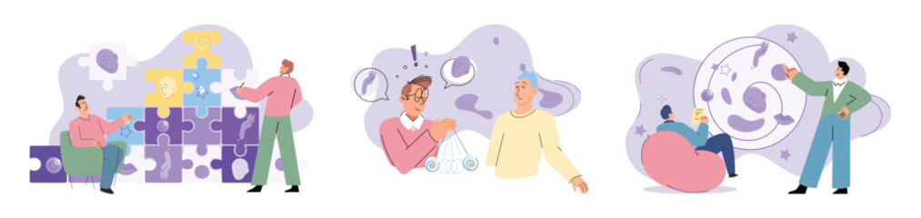 Mental health condition. Psychotherapeutic session, psychiatric aid. Depression counselling, seasonal affective disorder treatment, psychotherapy, behavioural cognitive therapy abstract metaphor