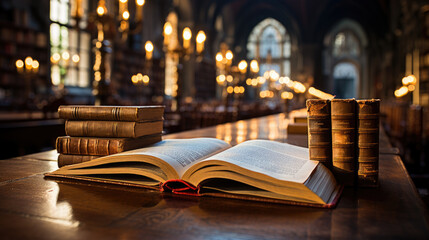 Generative ai illustration of The Book Day concept of education and learning