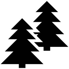 Obraz premium Forest Vector Solid Icons