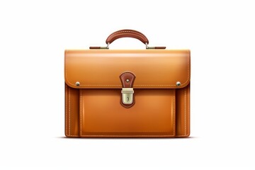 Business Briefcase in Cartoon Style on White Background. AI generated