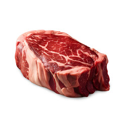 Raw beef steak, Cutout.