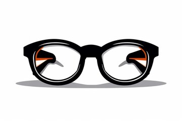 Business Glasses on White Background in Cartoon Style. AI generated