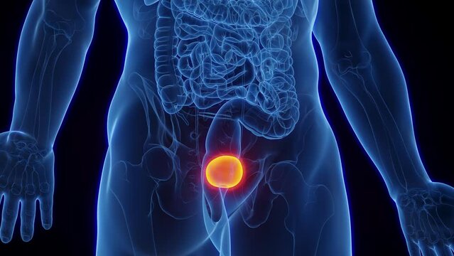 Animation of a man's urinary bladder