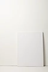 Fotobehang Historisch gebouw White canvas and copy space leaning against white wall background