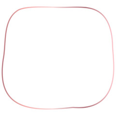 Rose gold Abstract Organic Shape  Outline Border