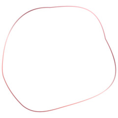 Rose gold Abstract Organic Shape  Outline Border