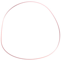 Rose gold Abstract Organic Shape  Outline Border