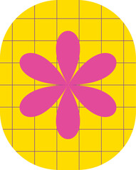cute graphic shape element retro style