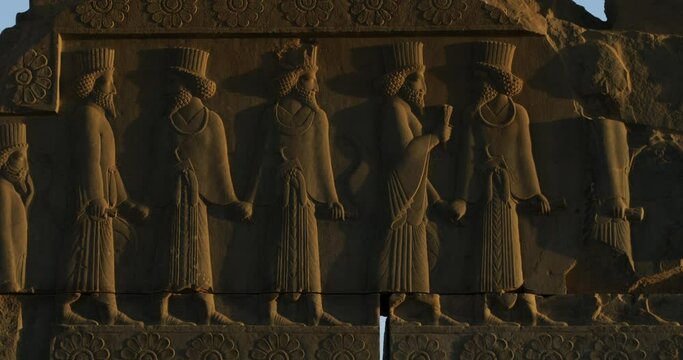 Relief in Apadana palace Persepolis Marvdasht Iran