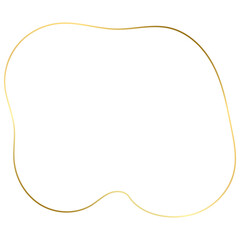 Gold Abstract Organic Outline Border