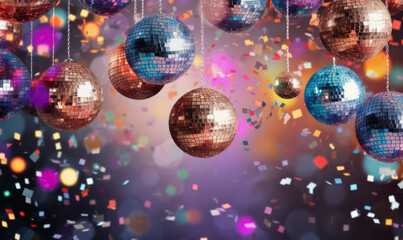 Party disco ball with bright sparkling lights