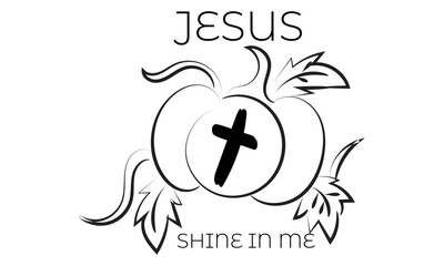 Christian Symbol design for print or use as poster, card, flyer, sticker, tattoo or T Shirt