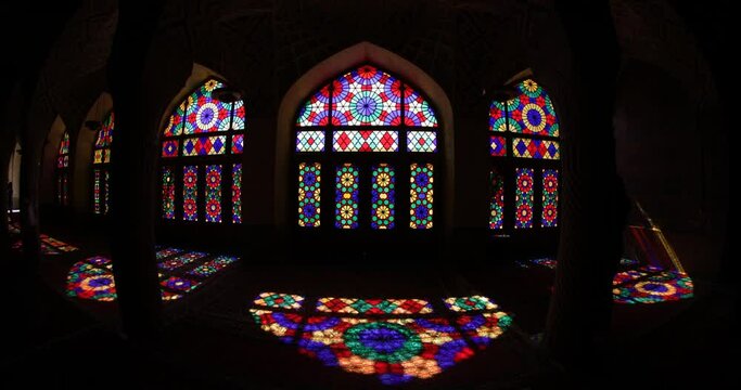Prayer Hall Of Nasir Ol Molk Pink Mosque Shiraz Iran