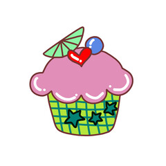 cupcake with cherry
