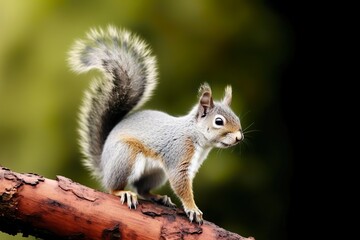 Naklejka na ściany i meble Eastern Grey Squirrel on branch.