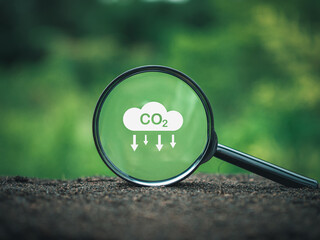 CO2 emission reduction concept, clean and friendly environment without carbon dioxide emissions....