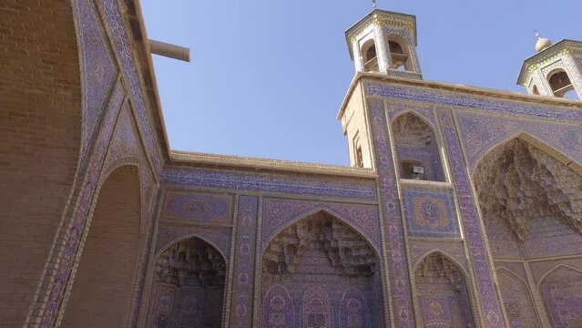 Nasir ol Molk mosque courtyard Shiraz Iran