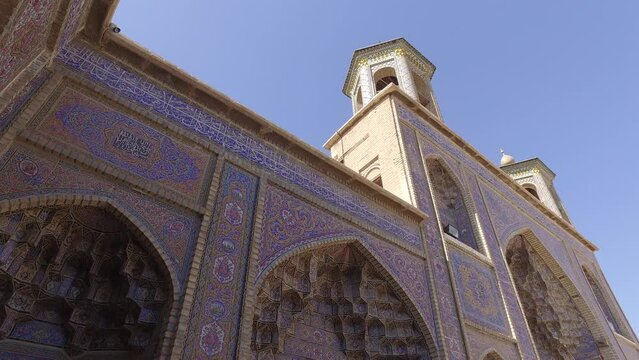 Nasir ol Molk mosque courtyard Shiraz Iran