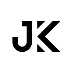 k and j letter logo design