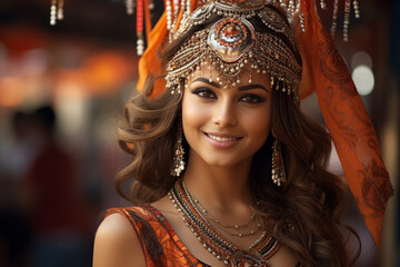 Portrait of Indian woman , Bollywood actress