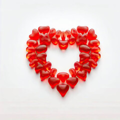 Obraz premium Delectable Devotion: Heart Candies Illustration, Generative AI