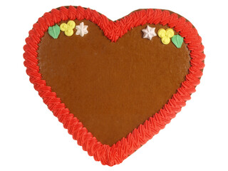 Gingerbread Heart without Scripture on Transparent PNG Background - Lebkuchenherz