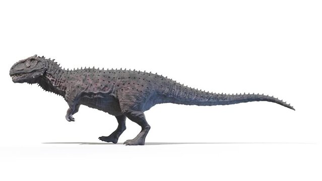 Animation of a Rajasaurus dinosaur flying