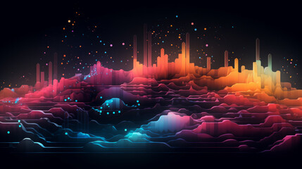 A Journey Through Algorithmic Realms with an interactive generative artwork that takes viewers on a mesmerizing journey through algorithmic realms