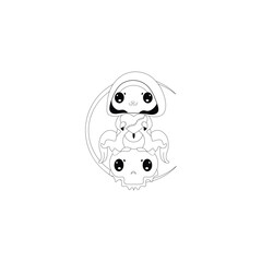 pastel goth coloring page 